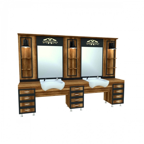 Mobilier Frizerie - Post de lucru frizerie dublu GV 588