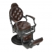 scaun de frizerie barber shop gv black empire din piele ecologica neagra capitonata si structura metalica neagra sculptata cu pompa hidraulica