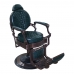 scaun de frizerie barber shop gv black empire din piele ecologica neagra capitonata si structura metalica neagra sculptata cu pompa hidraulica