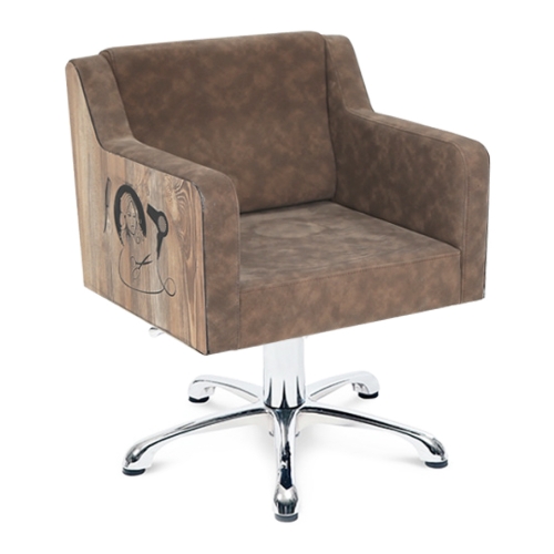 Scaun coafor profesional GV 1075 cu pompa hidraulica si design lemn - mobilier-aparatura-coafor.ro