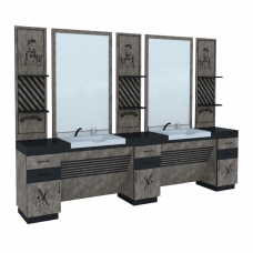 Mobilier Frizerie - Post de lucru frizerie dublu GV 502 Mobilier Frizerie - Post de lucru frizerie dublu GV 502