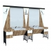Unitate barbering dubla GV 518 cu oglinzi mari si panouri personalizate iluminate de pe mobilier-aparatura-coafor.ro