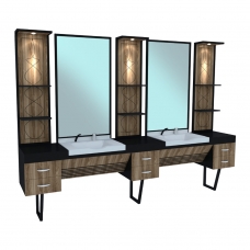 Mobilier Frizerie - Post de lucru frizerie dublu GV 526