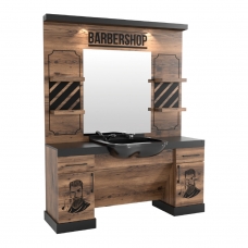 Post de Lucru Simplu Barber Shop GV 683 din Lemn cu Scafă