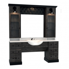 Post de Lucru Simplu Barber Shop GV 728 de Lux cu Panou Capitonal Chesterfield